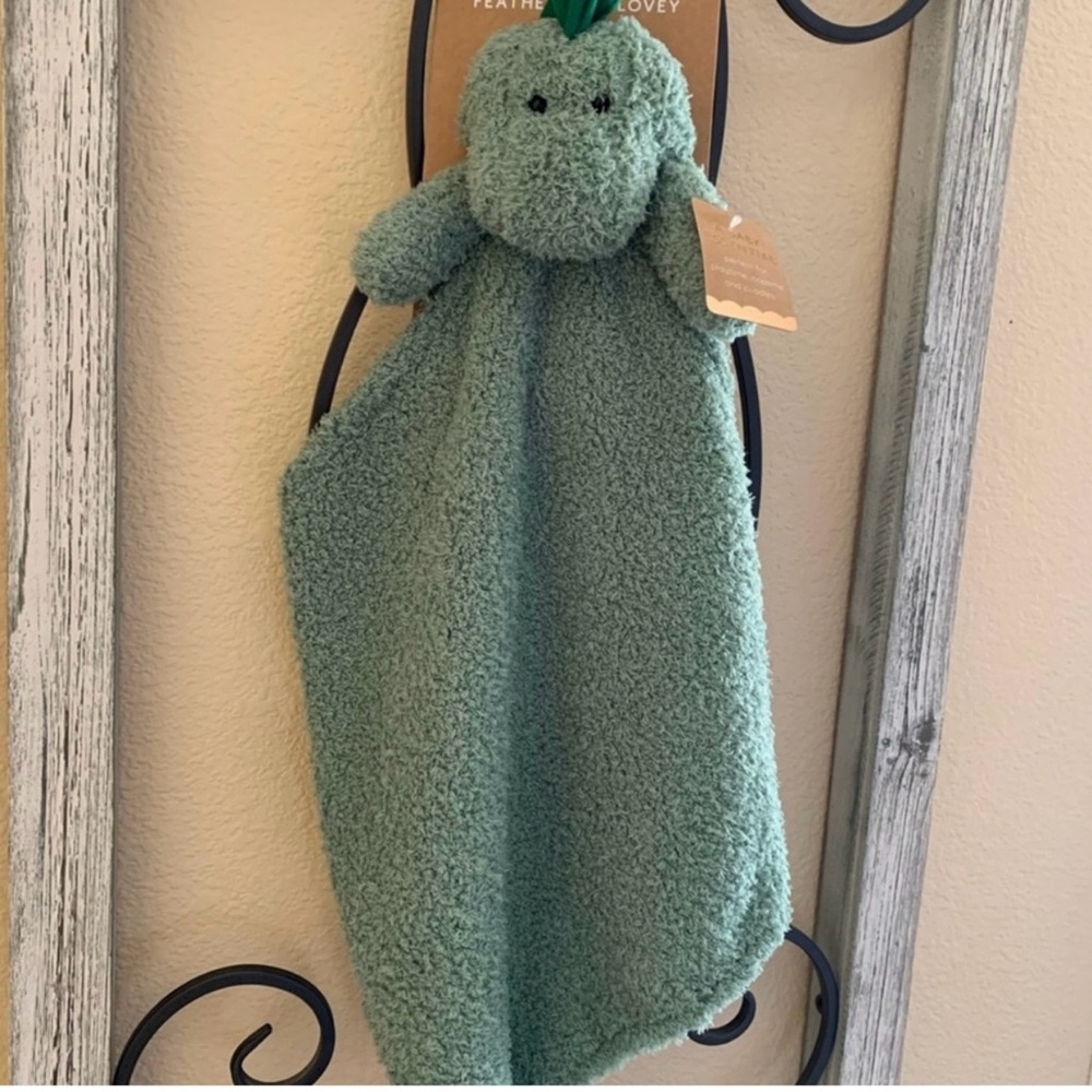 Green Dinosaur Lovey Blanket